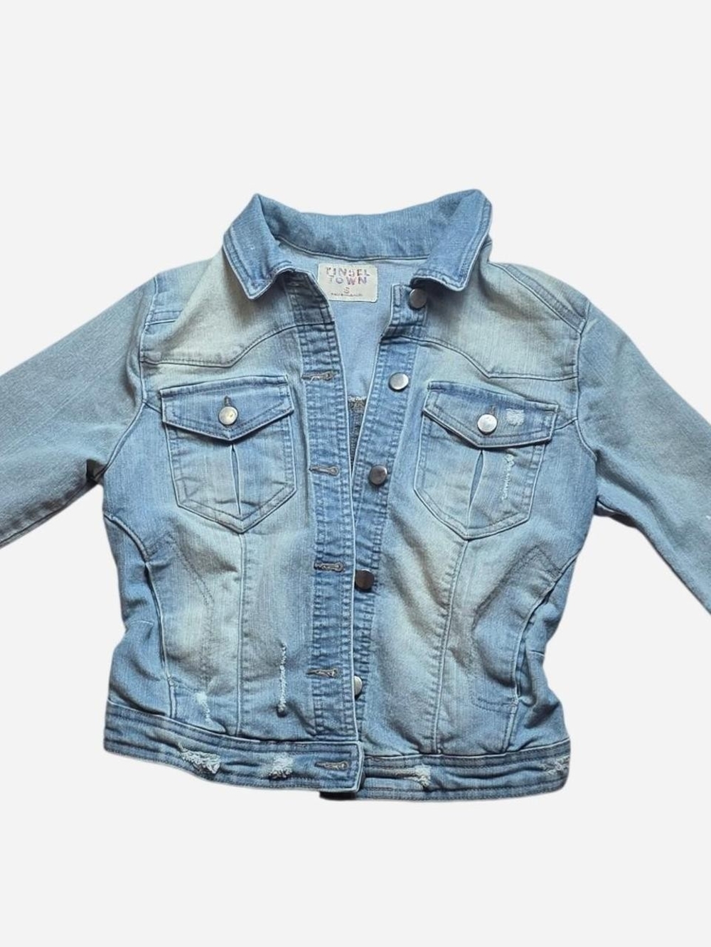 Vintage Light Wash Blue Denim Trucker Jacket